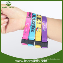 Custom detachable sublimation wristband with safety buckle